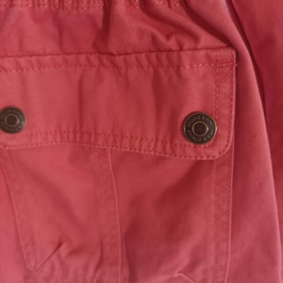 Prince & Fox Women’s M Coral Pink Utility Anorak Jacket Hooded Cotton Zip - Picture 7 of 9